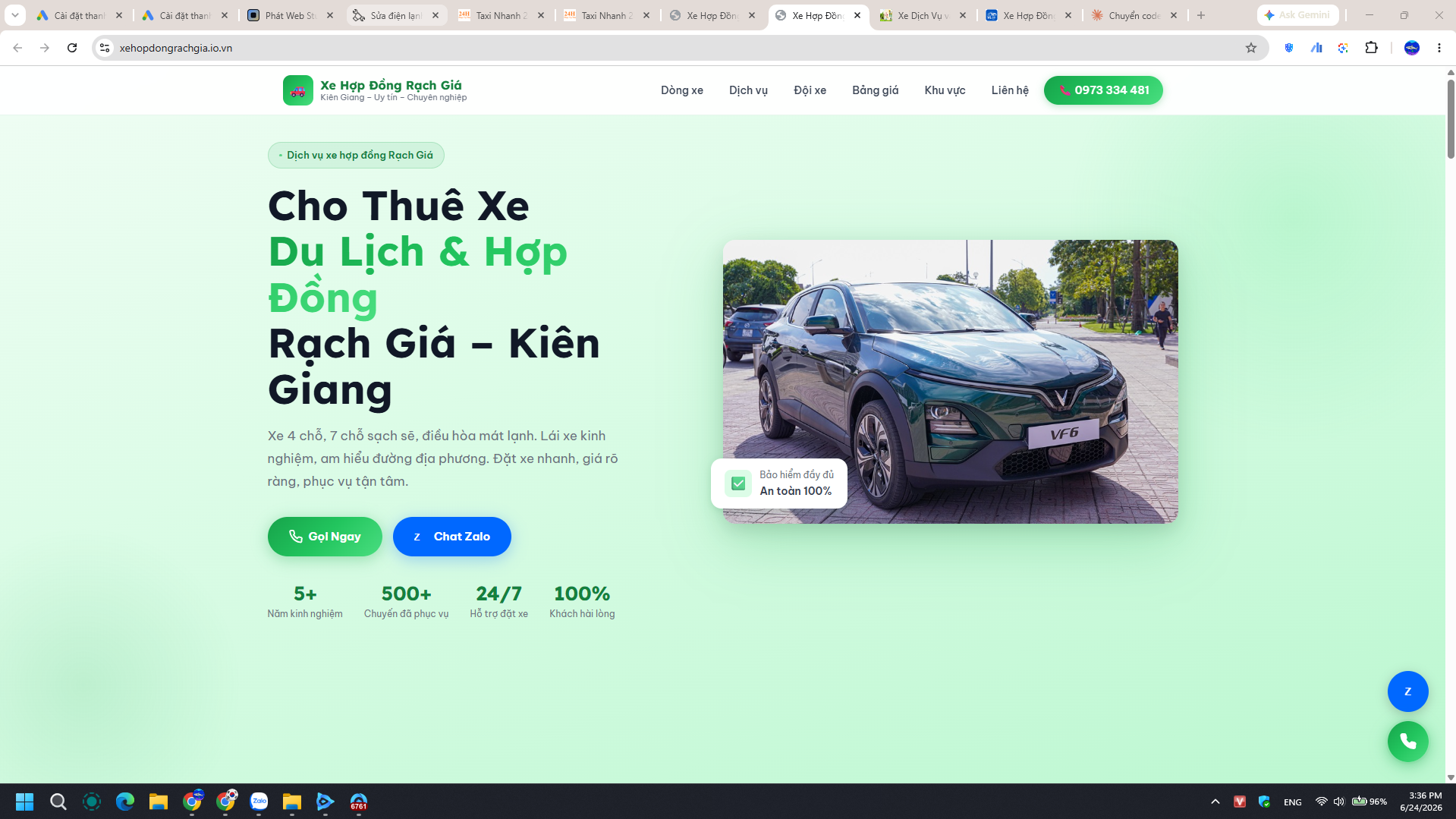 Xe Hợp Đồng Rạch Giá